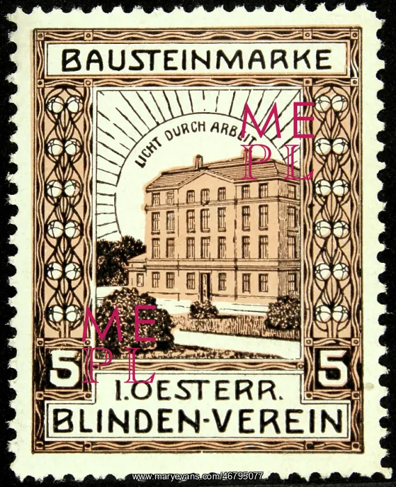 : Sealing stamp Austrian Association for blind persons : Sealing stamp Austrian Association for blind persons