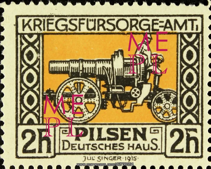 : Sealing stamp War Welfare Office Pilsen : Sealing stamp War Welfare Office Pilsen
