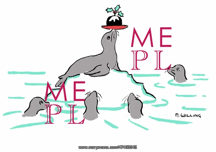 : Seals with plum pudding : Seals with plum pudding