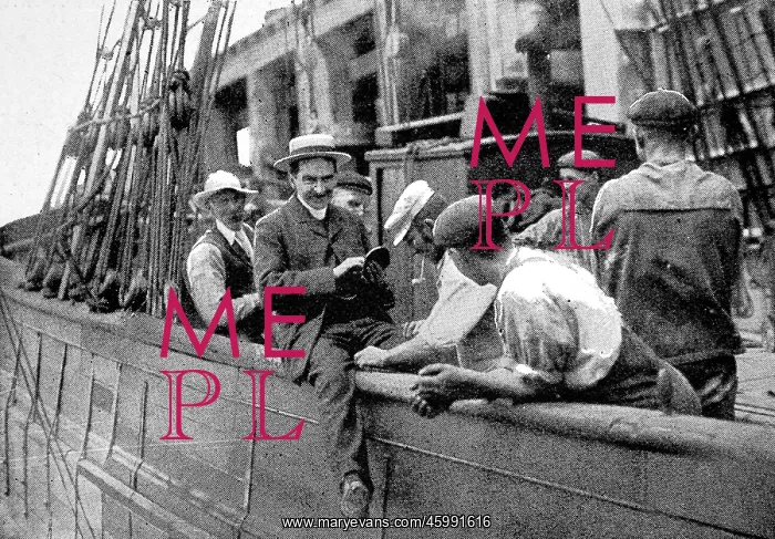 : Seaman's Mission Chaplain on a merchant ship, 1906 : Seaman's Mission Chaplain on a merchant ship, 1906