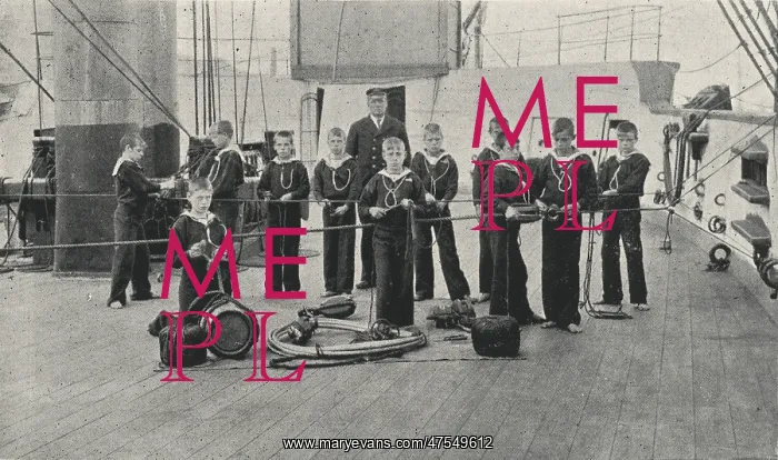 : Seamanship Class, Training Ship Wellesley, North Shields : Seamanship Class, Training Ship Wellesley, North Shields