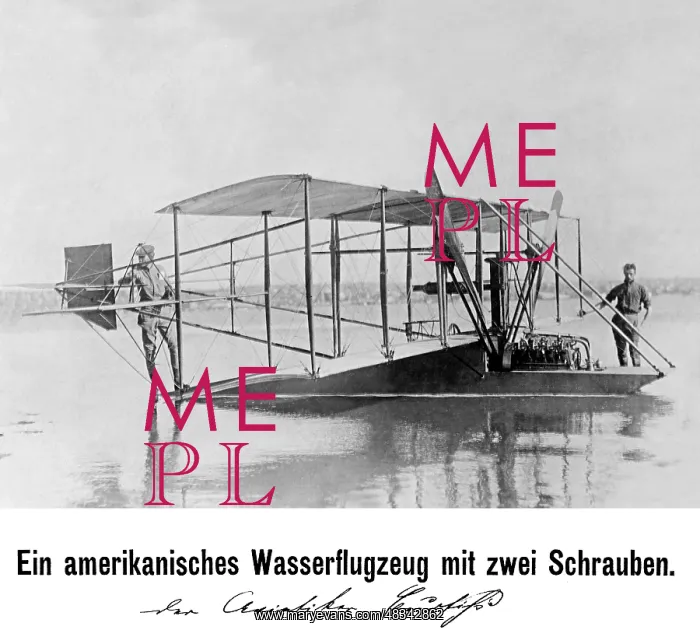 : Seaplane in Monaco, 1912 : Seaplane in Monaco, 1912