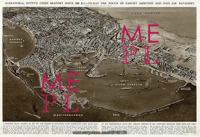 : Seaport of Alexandria, Egypt, by G. H. Davis : Seaport of Alexandria, Egypt, by G. H. Davis