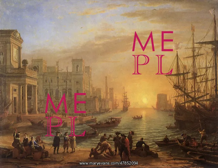 : Seaport at Sunset, by Claude Lorrain : Seaport at Sunset, by Claude Lorrain