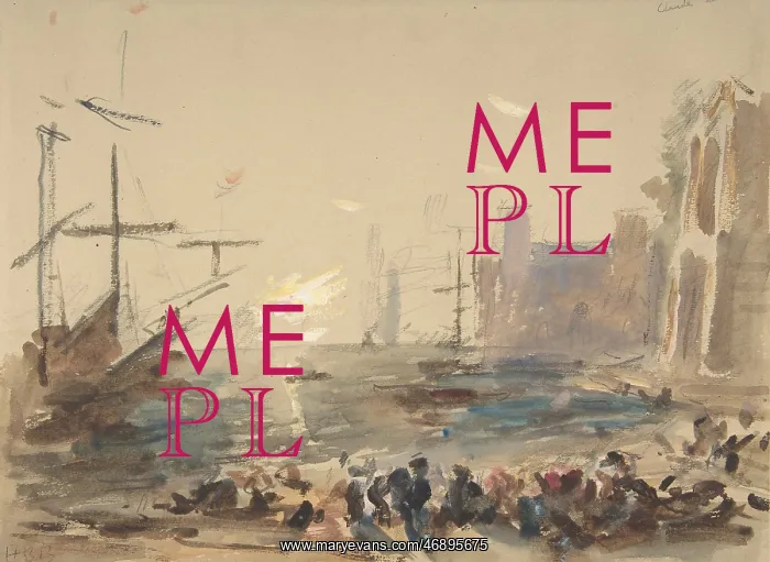 : Seascape (recto); Indecipherable sketch (verso) : Seascape (recto); Indecipherable sketch (verso)