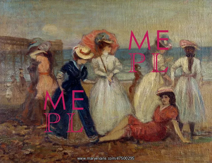 : On the Seashore ' group of women on beach : On the Seashore ' group of women on beach