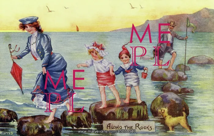 : Seashore. Walking on the rocks : Seashore. Walking on the rocks