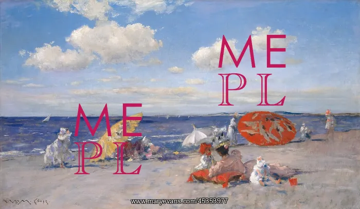 : AT THE SEASIDE, by William Merritt Chase, 1892 : AT THE SEASIDE, by William Merritt Chase, 1892