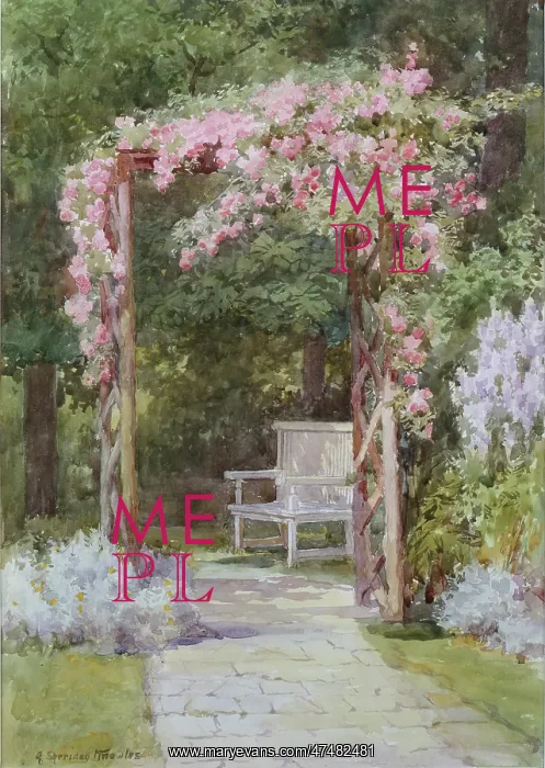 : Seat Under a Rose Bower : Seat Under a Rose Bower