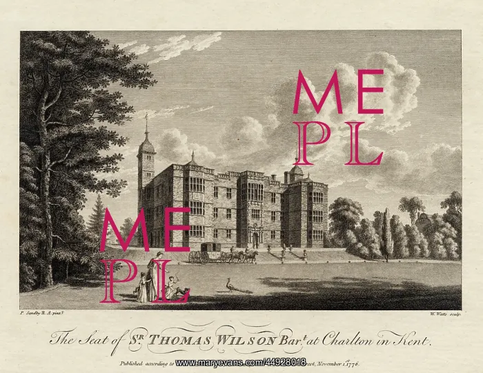 : The seat of Sir Thomas Wilson, Bart at Charlton in Kent : The seat of Sir Thomas Wilson, Bart at Charlton in Kent