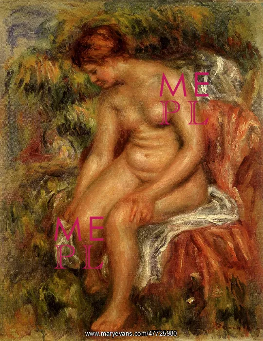 : Seated Bather Drying Her Leg, by Renoir : Seated Bather Drying Her Leg, by Renoir