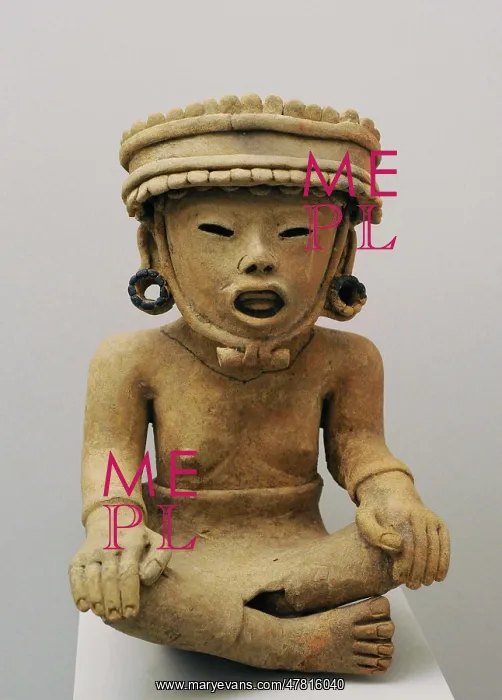 : Seated human figure. Ceramics. Remojadas Phase : Seated human figure. Ceramics. Remojadas Phase