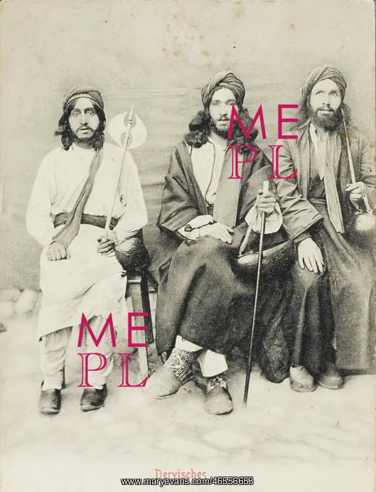 : Seated Iranian Dervish Group : Seated Iranian Dervish Group