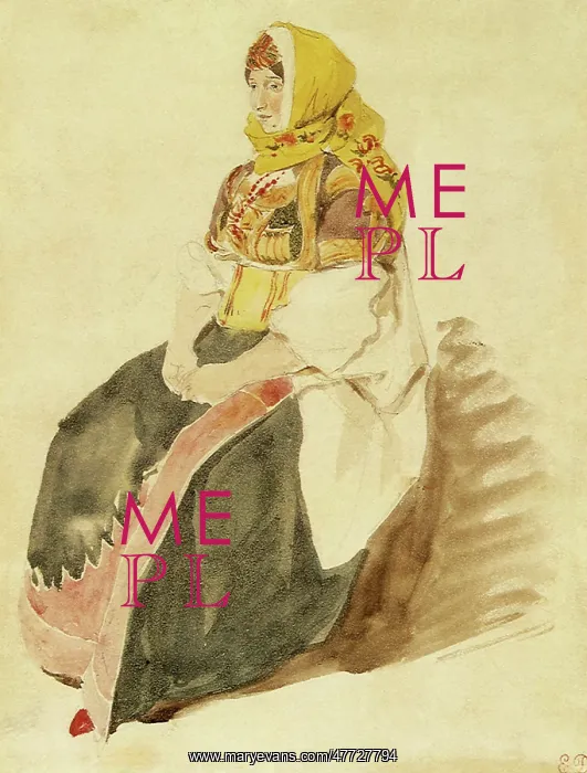 : Seated Jewess from Morocco, by Delacroix : Seated Jewess from Morocco, by Delacroix