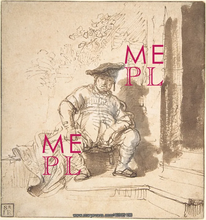 : Seated Man Wearing a Flat Cap, 1635-40 : Seated Man Wearing a Flat Cap, 1635-40