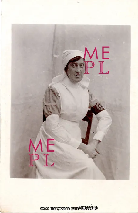 : Seated Nurse with Armband : Seated Nurse with Armband
