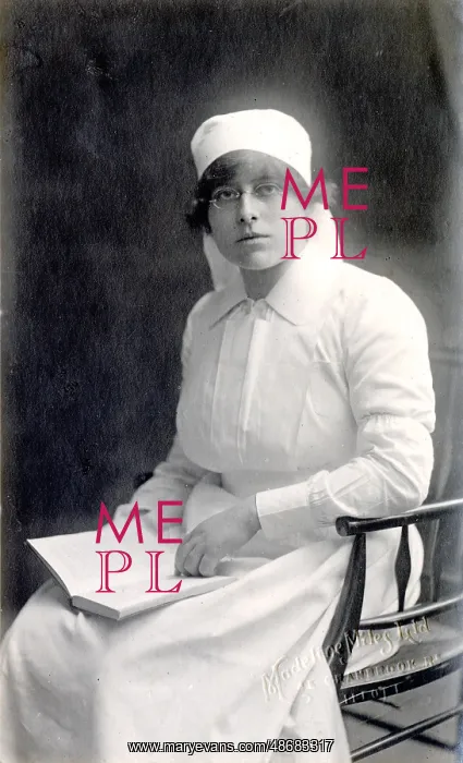 : Seated Nurse with Book : Seated Nurse with Book