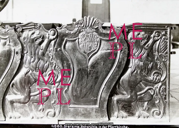 : Seats at the parish church Sterzing : Seats at the parish church Sterzing