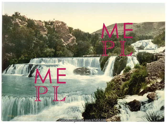  : Sebenico, middle falls of the Kerka, Dalmatia, Austro-Hungar