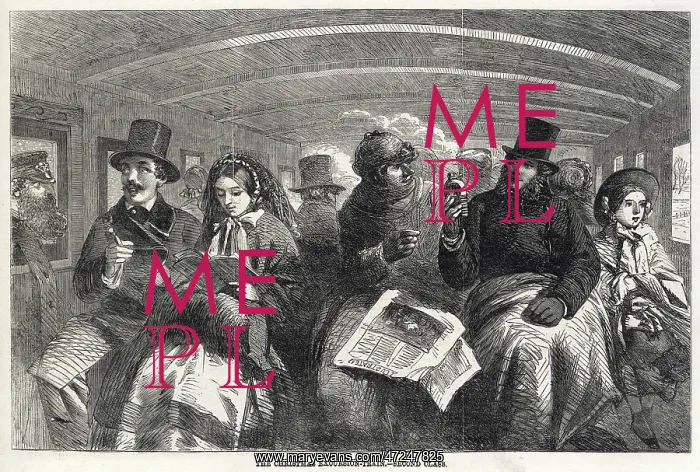 : Second class passengers going home for Christmas 1859 : Second class passengers going home for Christmas 1859