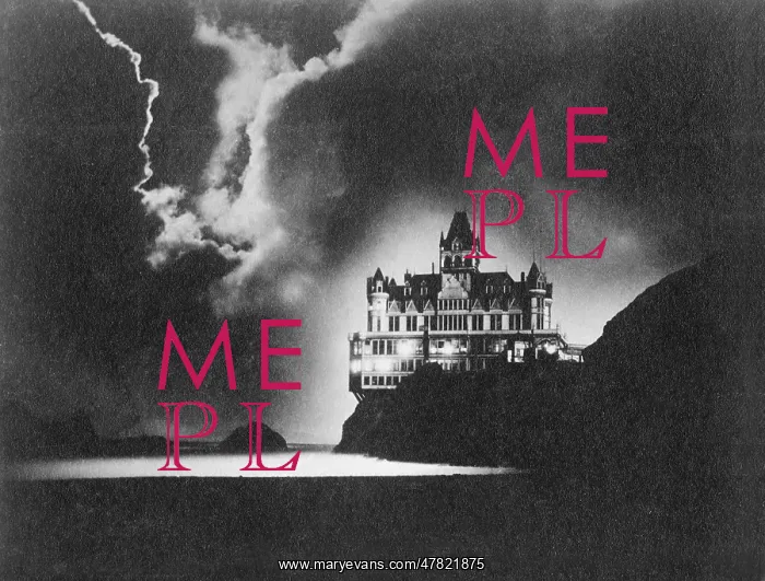 : The second Cliff House, San Francisco - stormy sky : The second Cliff House, San Francisco - stormy sky