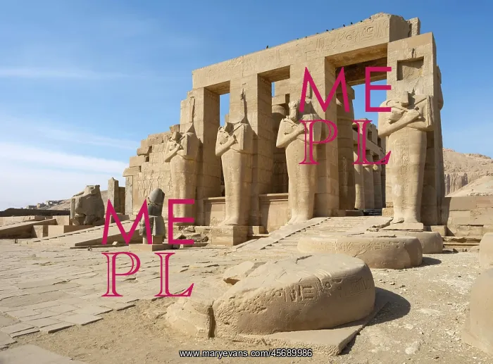 : Second courtyard, Ramesseum, Theban Necropolis : Second courtyard, Ramesseum, Theban Necropolis