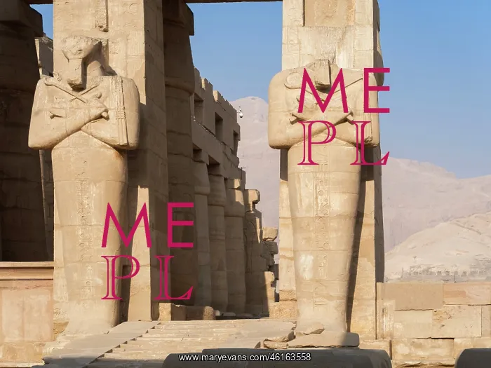 : Second courtyard, Ramesseum, Theban Necropolis, Thebes : Second courtyard, Ramesseum, Theban Necropolis, Thebes
