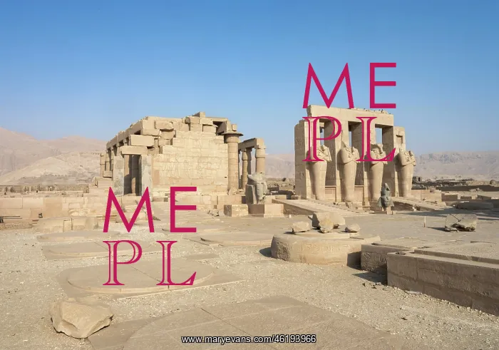 : Second courtyard, Ramesseum, Theban Necropolis, Thebes : Second courtyard, Ramesseum, Theban Necropolis, Thebes