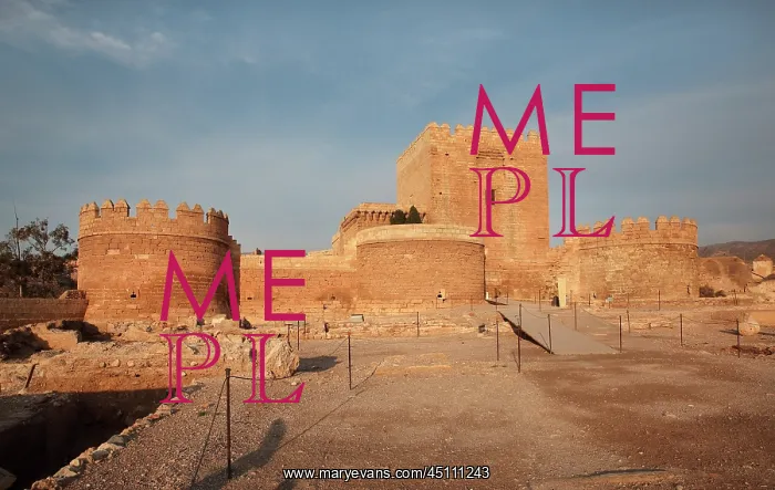 : Second enclosure and Christian castle, Alcazaba : Second enclosure and Christian castle, Alcazaba
