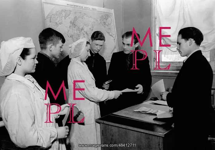: Second Moscow Watch Factory workers depart to : Second Moscow Watch Factory workers depart to