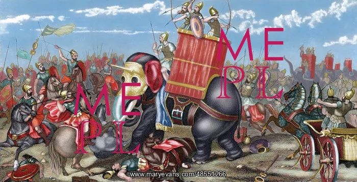 : Second Punic War. The Battle of Zama (202 B.C.). Colored eng : Second Punic War. The Battle of Zama (202 B.C.). Colored eng