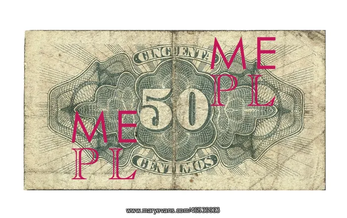  : Second Spanish Republic. Reverse of a 50 cents