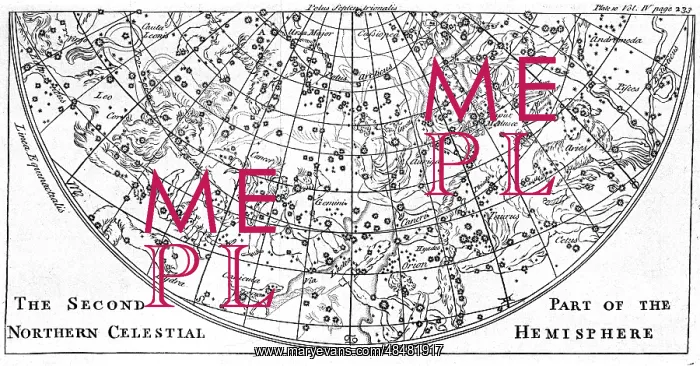  : Second part of the star chart of the Northern