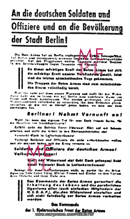 : Second World War / WWII, Battle of Berlin, appeal : Second World War / WWII, Battle of Berlin, appeal
