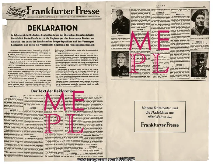 : Second World War / WWII, end of war, Berlin Declaration : Second World War / WWII, end of war, Berlin Declaration