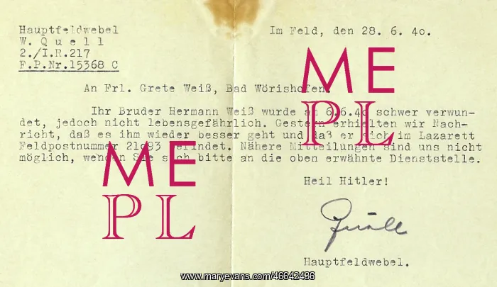 : Second World War / WWII, Germany, army postal : Second World War / WWII, Germany, army postal