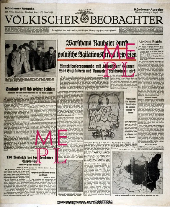 : Second World War / WWII, Poland 1939, newspaper : Second World War / WWII, Poland 1939, newspaper