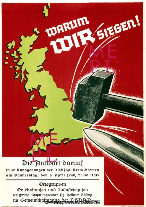 : Second World War / WWII, propaganda, Germany : Second World War / WWII, propaganda, Germany