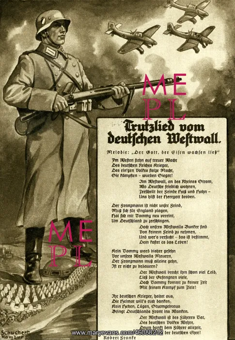 : Second World War / WWII, propaganda, Trutzlied : Second World War / WWII, propaganda, Trutzlied