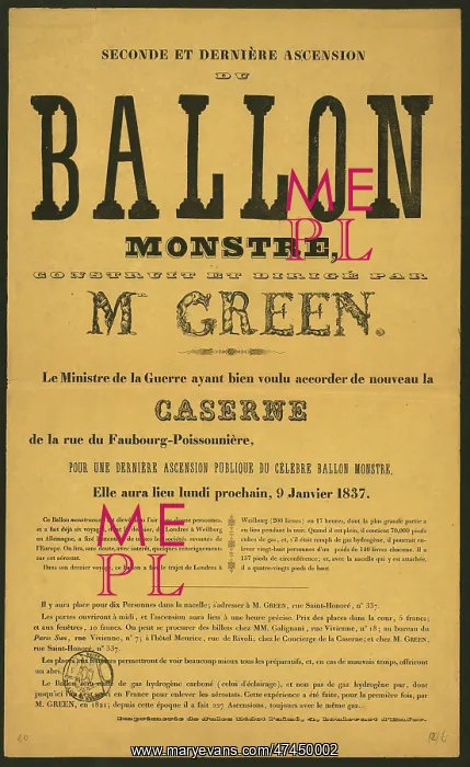 : Seconde et derniere ascension du ballon Monstre, construit e : Seconde et derniere ascension du ballon Monstre, construit e