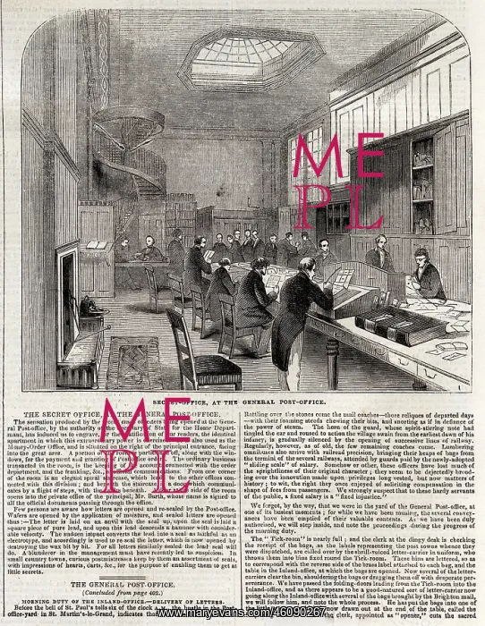 : The Secret Office at the General Post Office, 1844 : The Secret Office at the General Post Office, 1844