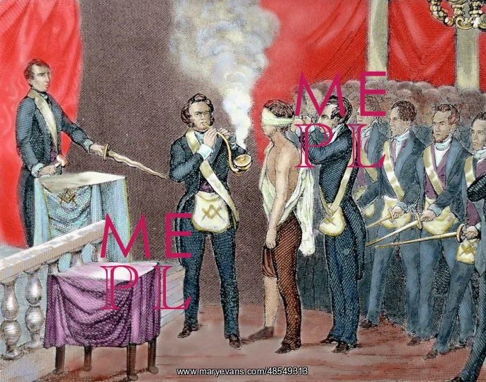 : Secret Societies (nineteenth century). Initiation ceremony o : Secret Societies (nineteenth century). Initiation ceremony o