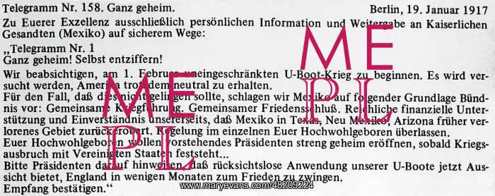 : The secret telegram no. 158, 1917 : The secret telegram no. 158, 1917