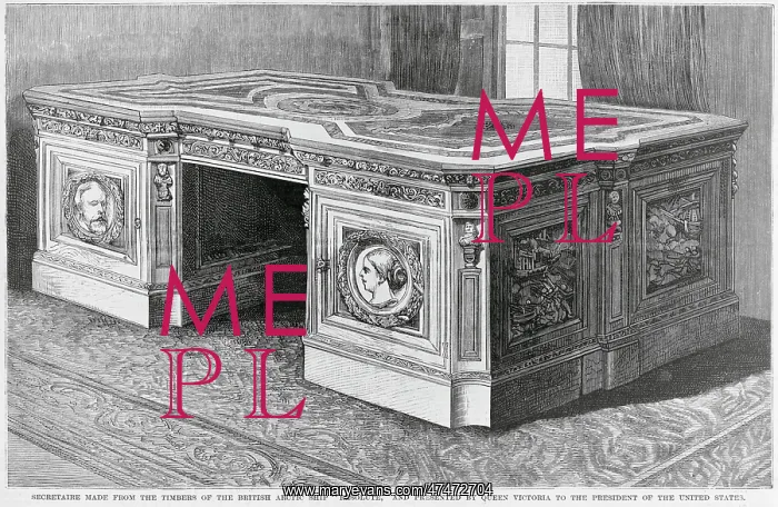 : Secretaire made from the timbers of the British Arctic ship : Secretaire made from the timbers of the British Arctic ship