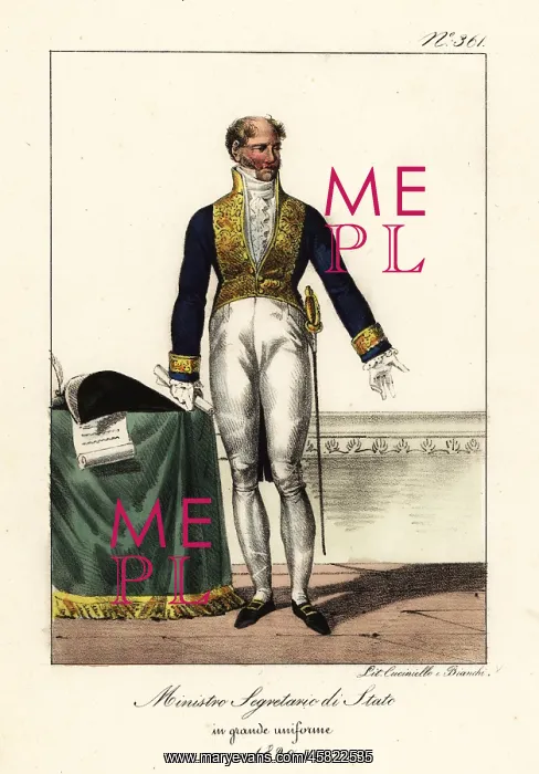 : Secretary of State, Bourbon Restoration, 1820 : Secretary of State, Bourbon Restoration, 1820