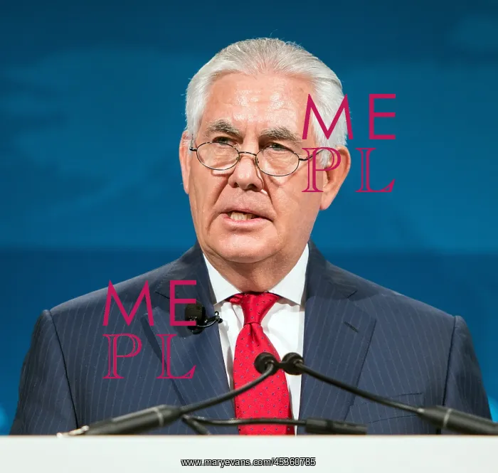 : US Secretary of State Rex Tillerson speaking at : US Secretary of State Rex Tillerson speaking at