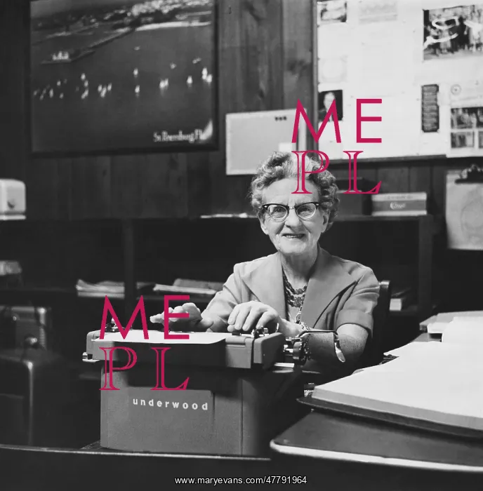 : Secretary-Treasurer at the Typewriter, 1959 : Secretary-Treasurer at the Typewriter, 1959