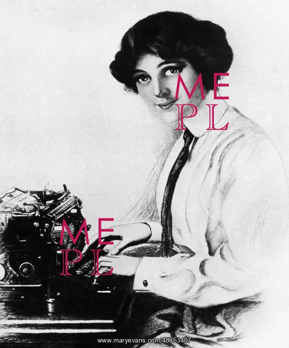  : Secretary at the typewriter, around 1900