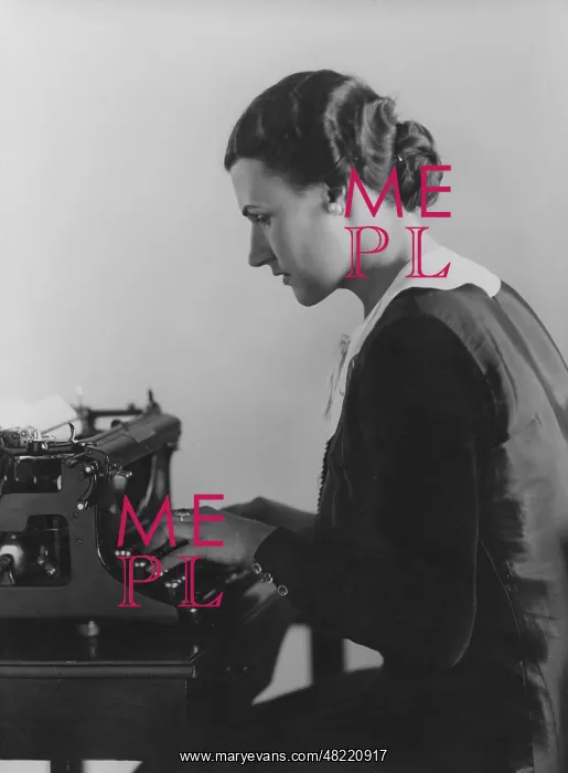 : Secretary with a typewriter, 1936 : Secretary with a typewriter, 1936