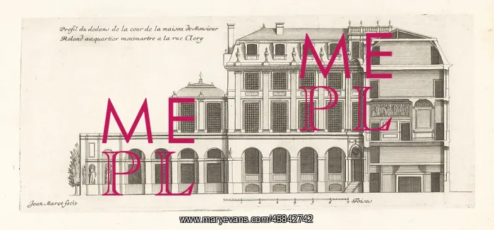  : Section of the courtyard in Mr Roland's house, Paris